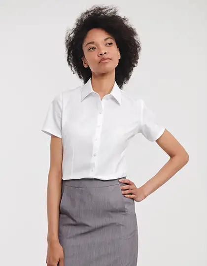 Ladies´ Short Sleeve Herringbone Shirt – Artikelnummer Z963F