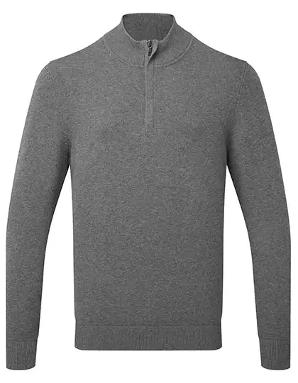 Ansicht 3 – Men´s Cotton Blend 1/4 Zip Sweater (AQ048)