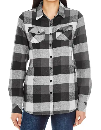 Ansicht 1 – Ladies´ Woven Plaid Flannel Shirt (BU5210)