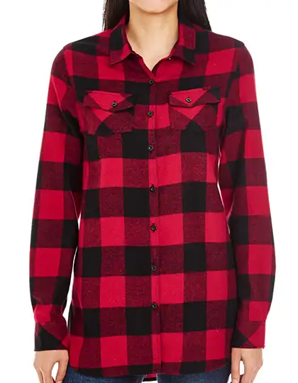 Ansicht 3 – Ladies´ Woven Plaid Flannel Shirt (BU5210)