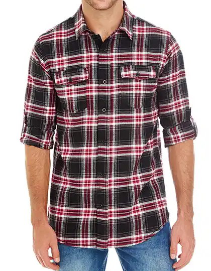 Ansicht 7 – Woven Plaid Flannel Shirt (BU8210)