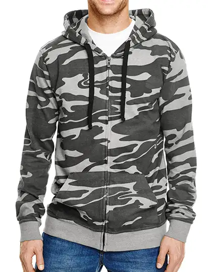 Ansicht 1 – Full Zip Camo Hooded Sweat Jacket (BU8615)