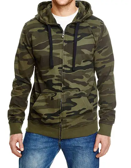 Ansicht 2 – Full Zip Camo Hooded Sweat Jacket (BU8615)
