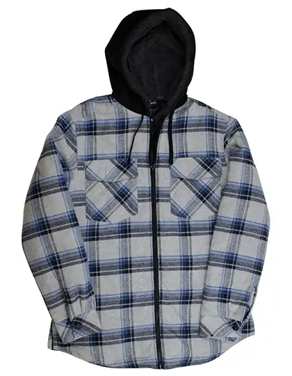 Ansicht 1 – Men´s Flannel Jacket With Sherpa Hoodie (BU8620)