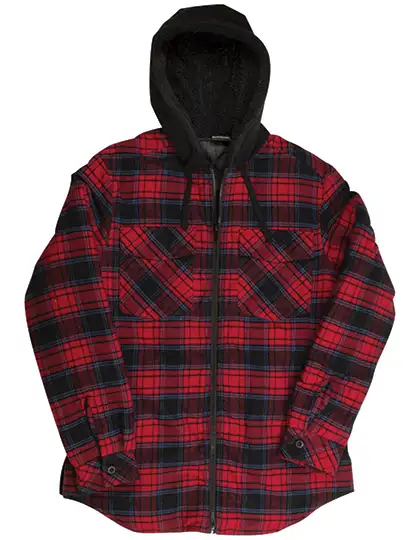 Ansicht 3 – Men´s Flannel Jacket With Sherpa Hoodie (BU8620)