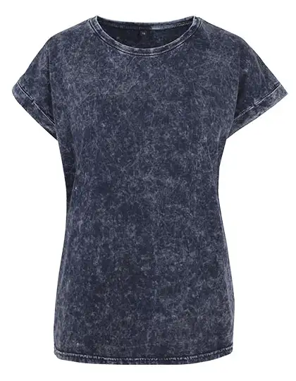 Ansicht 1 – Ladies´ Acid Washed Extended Shoulder Tee (BY053)