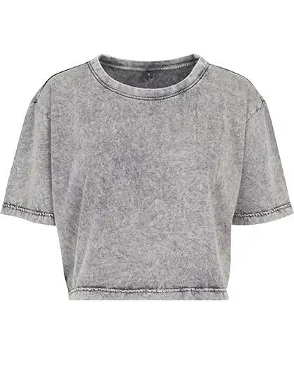 Ansicht 4 – Ladies´ Acid Washed Cropped Tee (BY054)