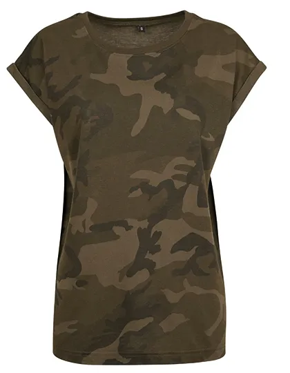 Ansicht 2 – Ladies´ Camo Extended Shoulder Camo Tee (BY112)