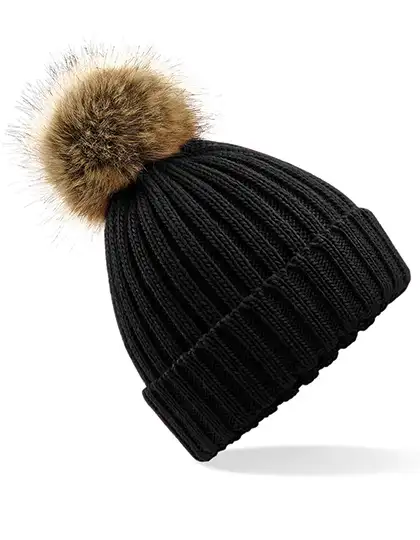 Ansicht 1 – Faux Fur Pop Pom Chunky Beanie (CB412)