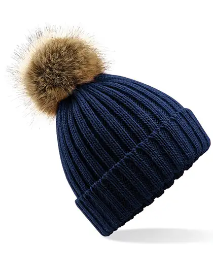 Ansicht 4 – Faux Fur Pop Pom Chunky Beanie (CB412)