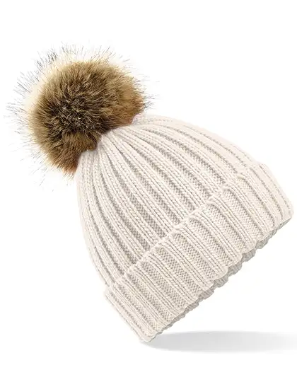 Ansicht 5 – Faux Fur Pop Pom Chunky Beanie (CB412)