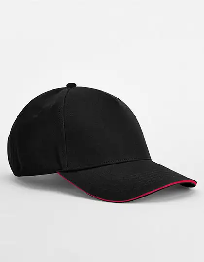 Ansicht 1 – EarthAware® Classic Organic Cotton 5 Panel Cap - Sandwich Peak (CB825C)