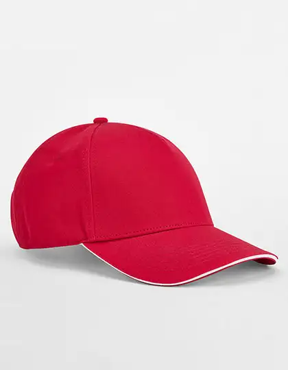Ansicht 4 – EarthAware® Classic Organic Cotton 5 Panel Cap - Sandwich Peak (CB825C)