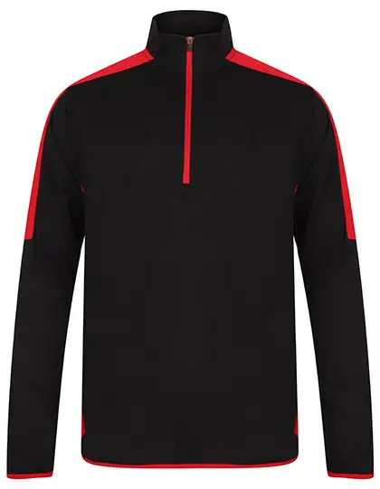 Ansicht 3 – Adults 1/4 Zip Midlayer With Contrast Panelling (FH571)