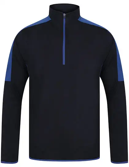 Ansicht 2 – Adults 1/4 Zip Midlayer With Contrast Panelling (FH571)