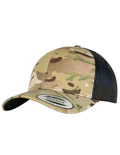 Ansicht 1 – Retro Trucker Multicam Cap (FX6606MC)