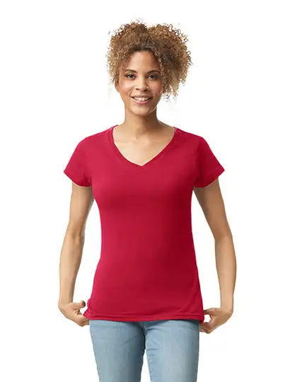 Ansicht 3 – Softstyle® Women´s V-Neck T-Shirt (G64V00L)