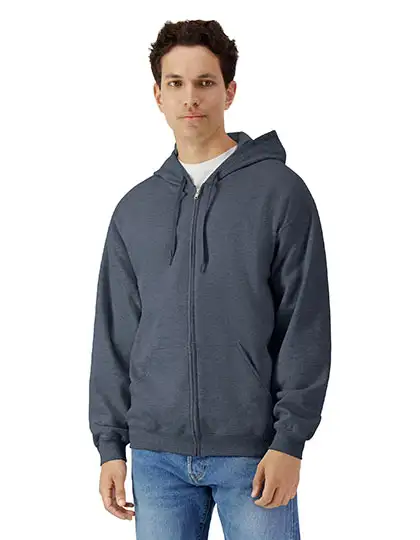 Ansicht 5 – Softstyle® Midweight Fleece Adult Full Zip Hooded Sweatshirt (GSF600)
