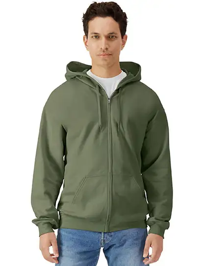 Ansicht 10 – Softstyle® Midweight Fleece Adult Full Zip Hooded Sweatshirt (GSF600)