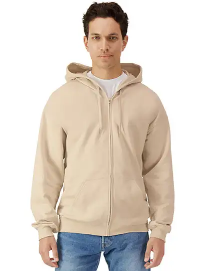 Ansicht 3 – Softstyle® Midweight Fleece Adult Full Zip Hooded Sweatshirt (GSF600)