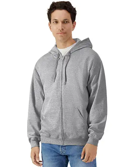 Ansicht 2 – Softstyle® Midweight Fleece Adult Full Zip Hooded Sweatshirt (GSF600)