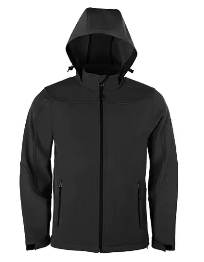 Ansicht 1 – Men´s Hooded Soft-Shell Jacket (HRM1101)