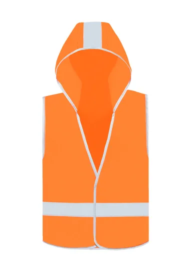 Ansicht 1 – Kids´ Hooded Hi-Vis Safety Vest Odense (KX504)