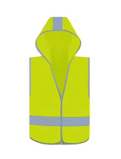 Ansicht 2 – Kids´ Hooded Hi-Vis Safety Vest Odense (KX504)