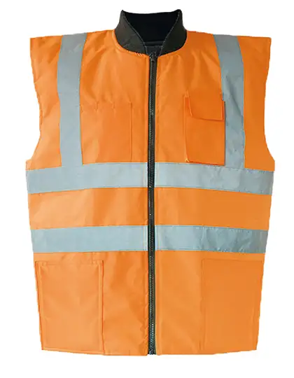 Ansicht 1 – Hi-Vis Reversible Safety Bodywarmer Ural 2-in-1 (KX803)
