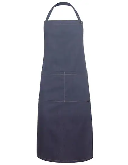 Ansicht 2 – Latzschürze Jeans-Style mit Tasche (KY100)
