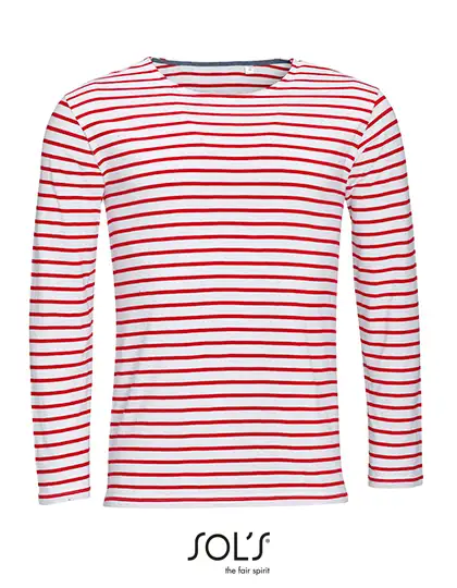 Ansicht 2 – Men´s Long Sleeve Striped T-Shirt Marine (L01402)