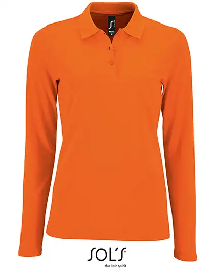 Ansicht 6 – Women´s Long-Sleeve Piqué Polo Shirt Perfect (L02083)
