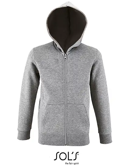Ansicht 1 – Kids´ Zip Hoodie Stone (L02092)