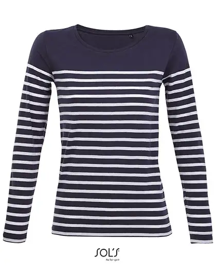 Ansicht 1 – Women´s Long Sleeve Striped T-Shirt Matelot (L03100)