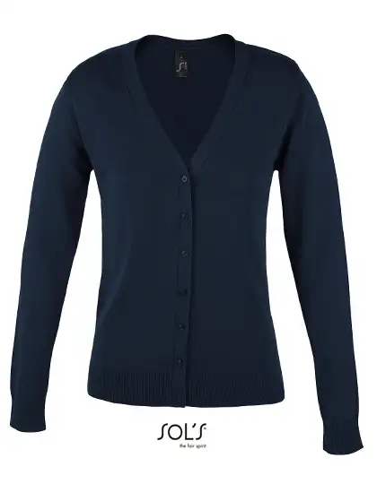 Ansicht 2 – Women´s Golden V-Neck Knitted Cardigan (L419)