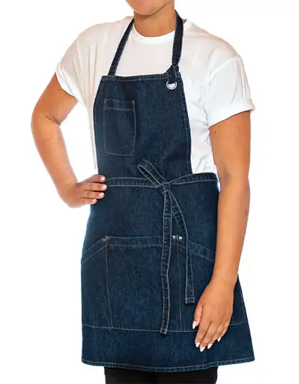 Ansicht 2 – Utility Apron Bib Washed Denim (LF116)
