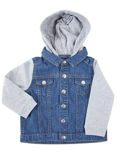 Ansicht 1 – Denim Jacket With Fleece Hood And Sleeves (LW750)