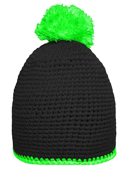 Ansicht 1 – Pompon Hat With Contrast Stripe (MB7964)