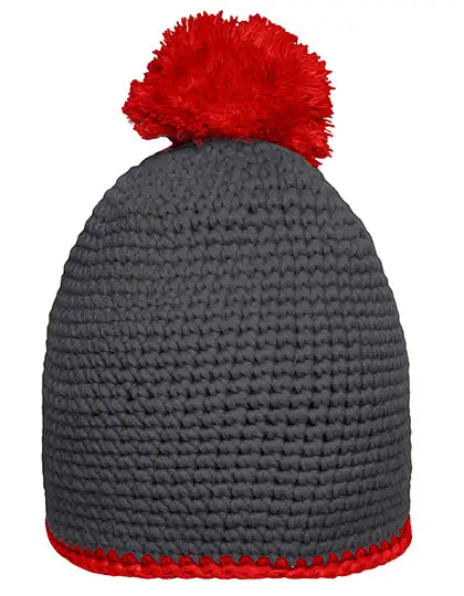 Ansicht 5 – Pompon Hat With Contrast Stripe (MB7964)