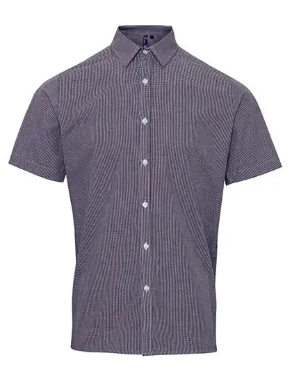 Ansicht 1 – Men´s Microcheck (Gingham) Short Sleeve Cotton Shirt (PW221)