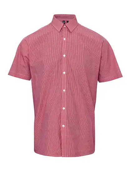 Ansicht 2 – Men´s Microcheck (Gingham) Short Sleeve Cotton Shirt (PW221)