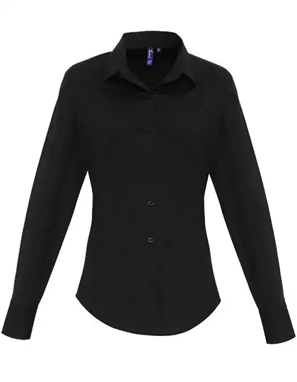 Ansicht 1 – Women´s Stretch Fit Poplin Long Sleeve Cotton Shirt (PW344)