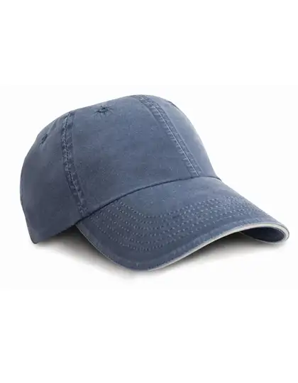Ansicht 1 – Washed Fine Line Cotton Cap With Sandwich Peak (RH54)