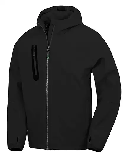Ansicht 3 – 3-Layer Recycled Printable Hooded Casual Softshell Jacket (RT909)