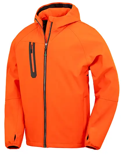Ansicht 2 – 3-Layer Recycled Printable Hooded Casual Softshell Jacket (RT909)