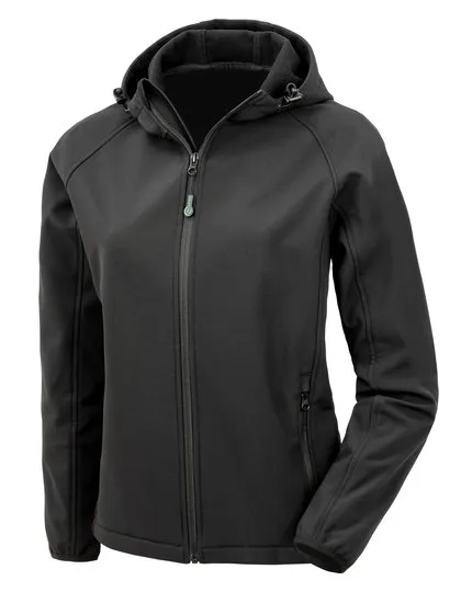 Ansicht 1 – Women´s Recycled 3-Layer Printable Hooded Softshell Jacket (RT911F)