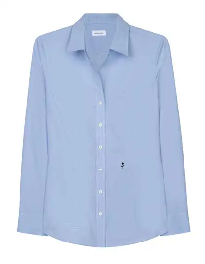 Ansicht 1 – Women´s Blouse Slim Fit Check/Stripes Long Sleeve (SN080619)