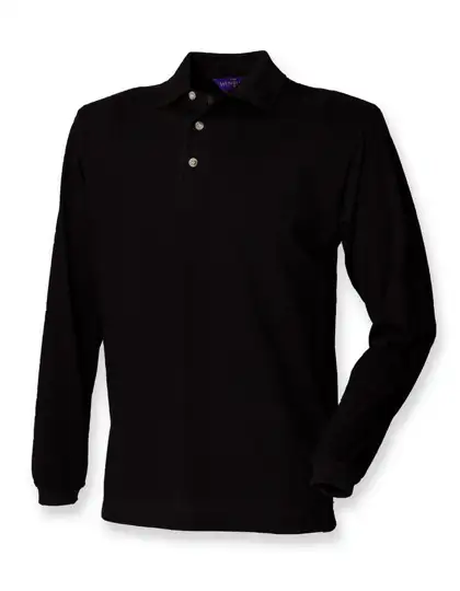 Ansicht 1 – Long Sleeved Cotton Piqué Polo Shirt (W105)