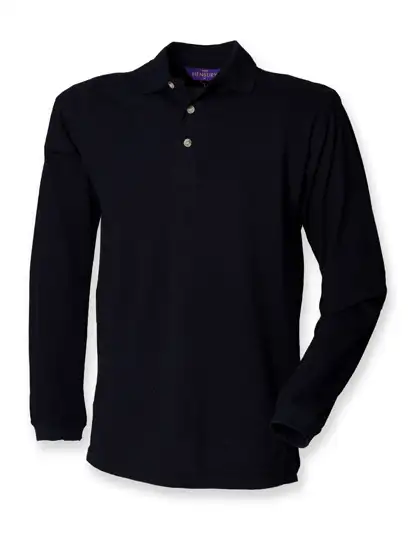 Ansicht 2 – Long Sleeved Cotton Piqué Polo Shirt (W105)