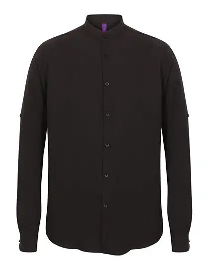 Ansicht 1 – Men´s Mandarin Shirt Roll Tab Sleeve (W592)